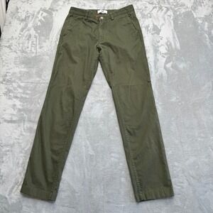 SPOKE Chinos Men 30 Green Heroes Build A Slim Fit Casual Cotton Twill Trousers